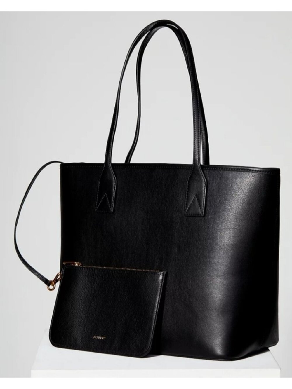 Aritzia Auxiliary Black Leather Work Tote Bag - Picture 12 of 13
